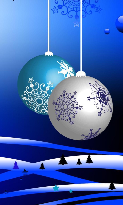 Screenshot №1 pro téma Christmas Balls 480x800