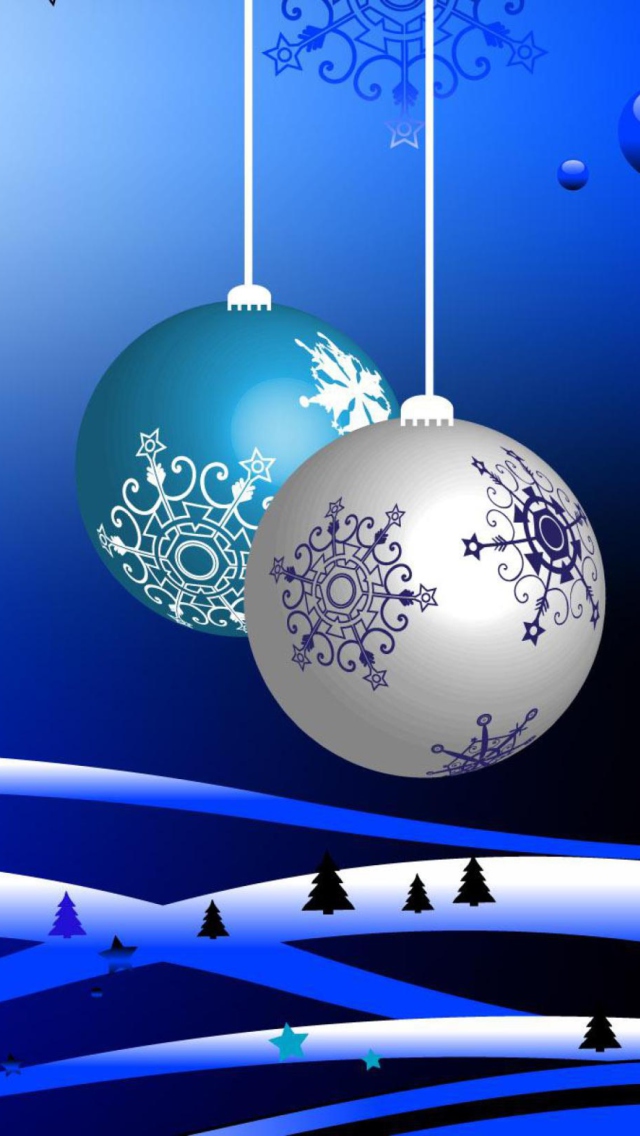 Das Christmas Balls Wallpaper 640x1136