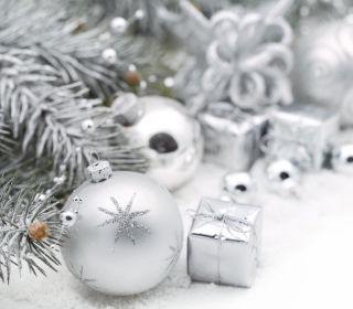 Silver Christmas sfondi gratuiti per iPad