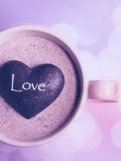 Das Love In Cup Wallpaper 240x320