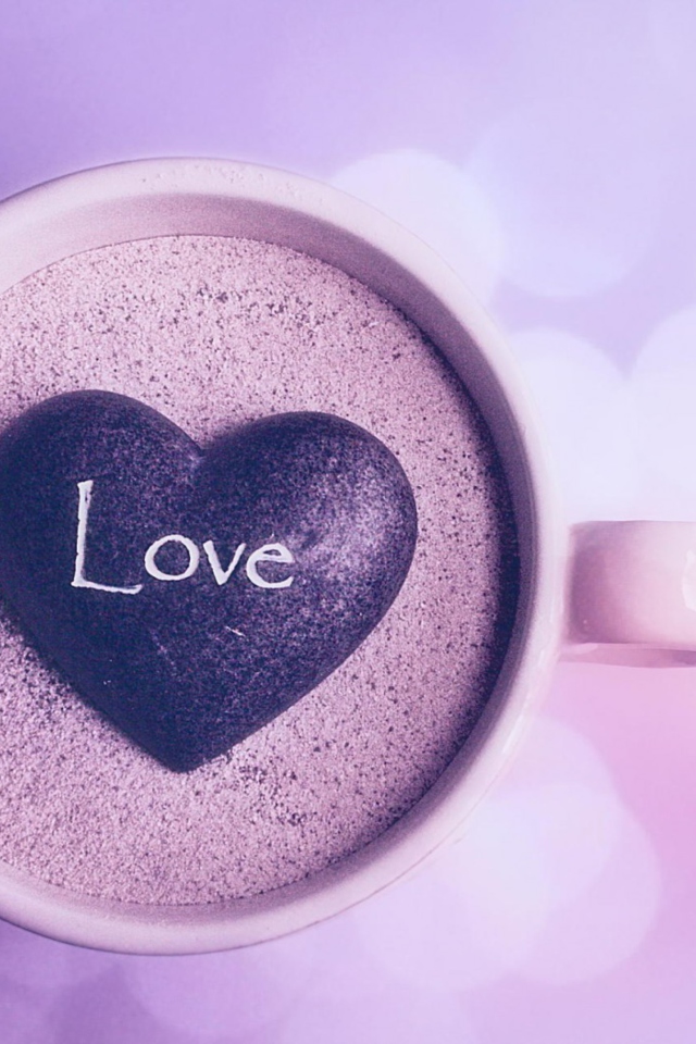 Das Love In Cup Wallpaper 640x960