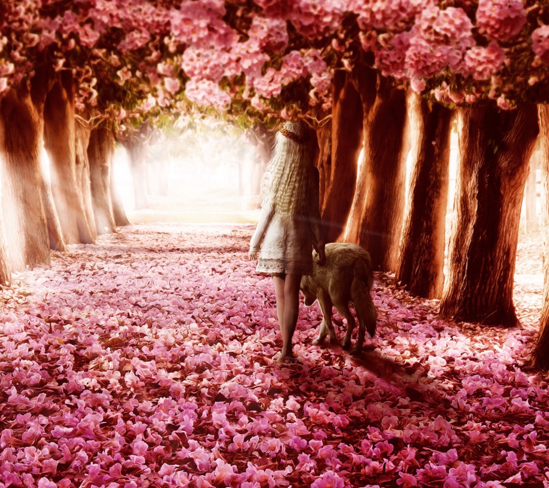 Das Flower Forest Wallpaper 1080x960