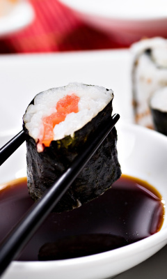 Fondo de pantalla Sushi and Chopsticks 240x400