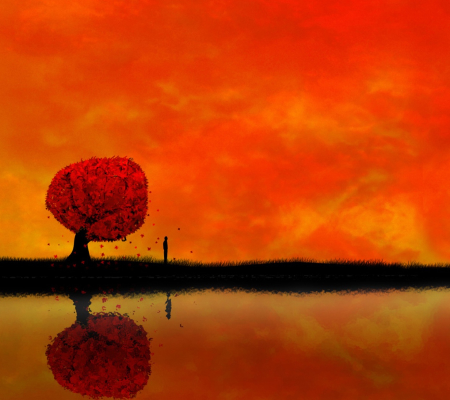 Das Autumn Tree Wallpaper 1440x1280