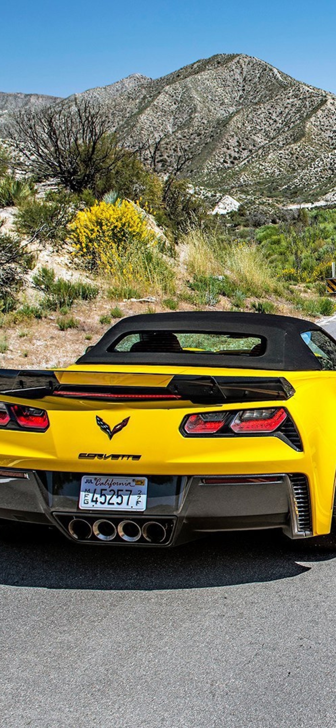 Sfondi Chevrolet Corvette Stingray vs Lamborghini Aventador 1170x2532