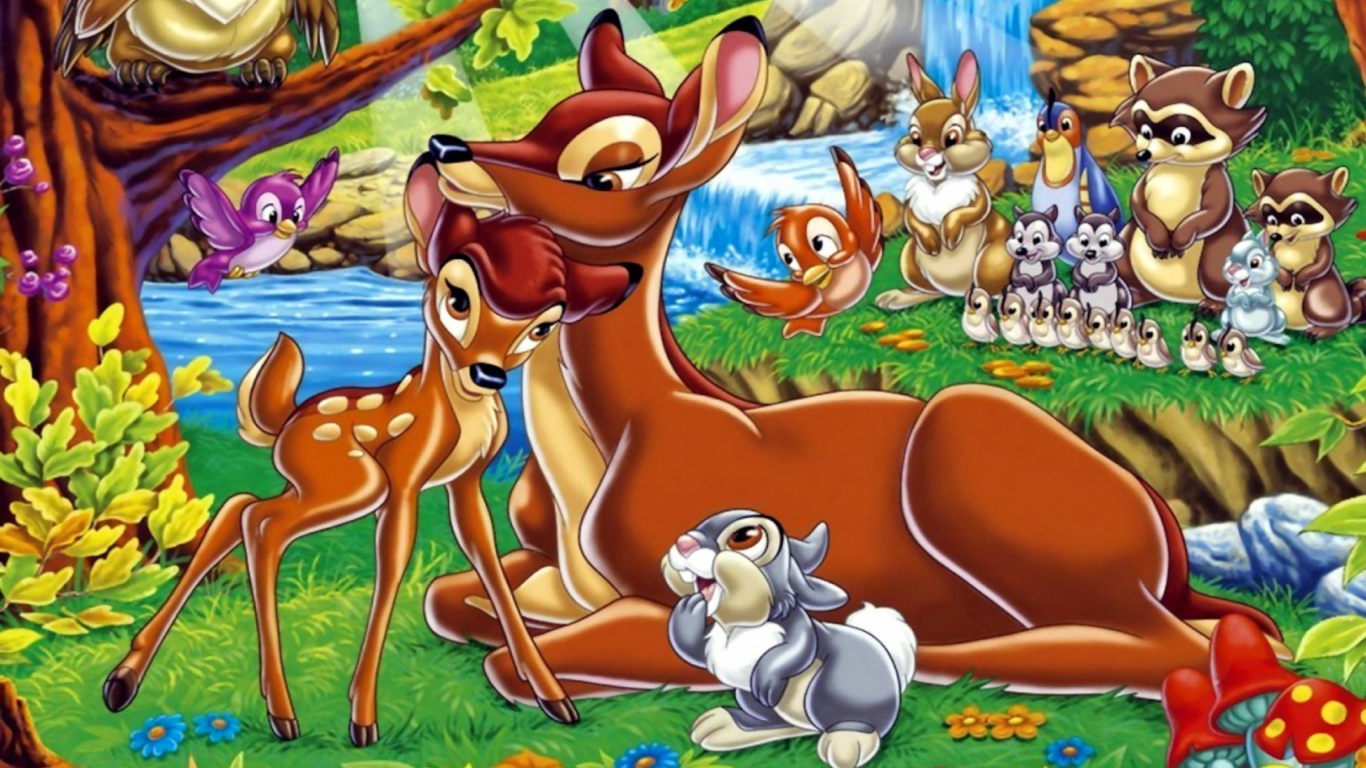 Disney Bambi wallpaper 1366x768