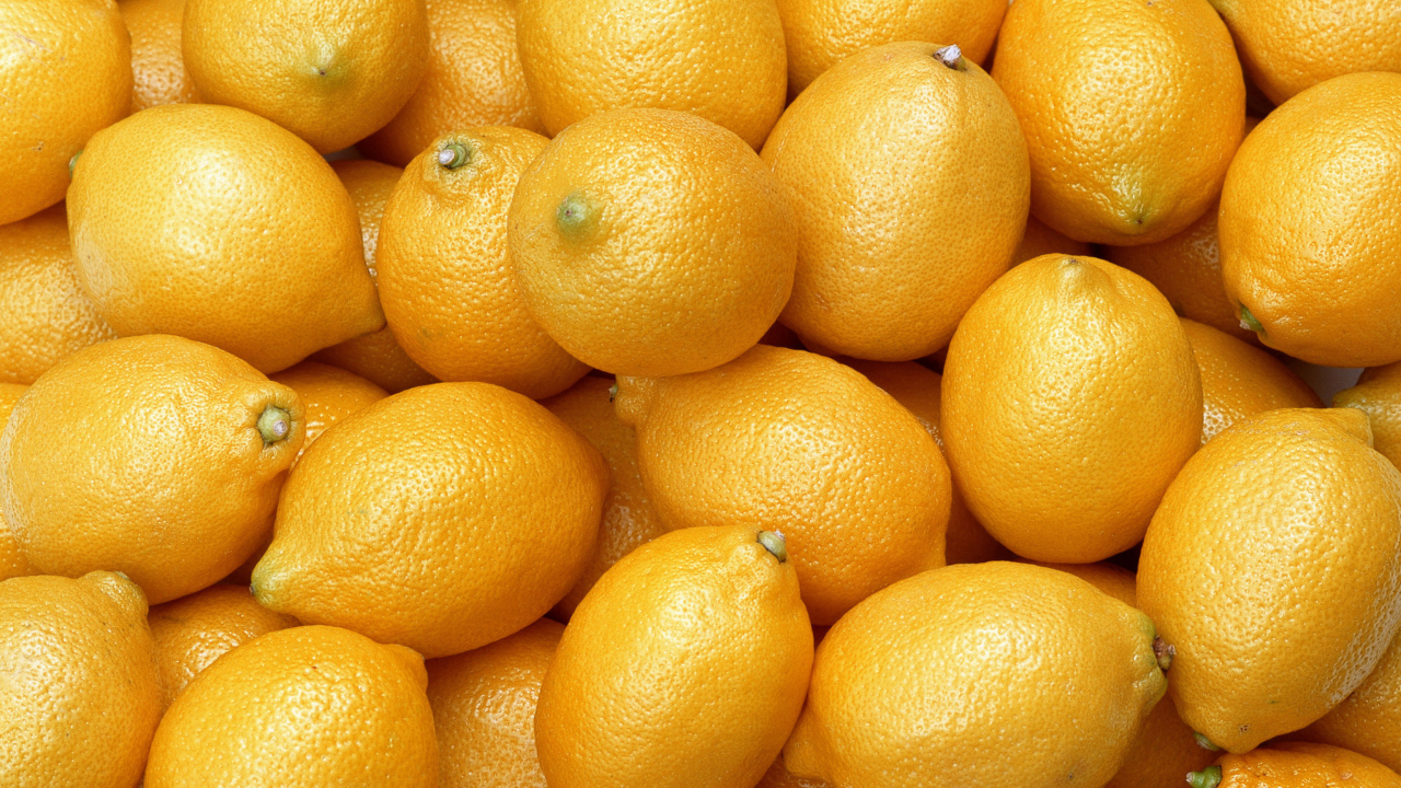 Das Fresh Yellow Lemons Wallpaper 1280x720