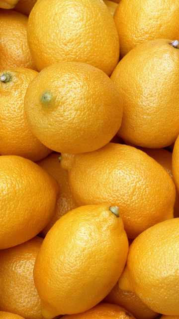 Das Fresh Yellow Lemons Wallpaper 360x640