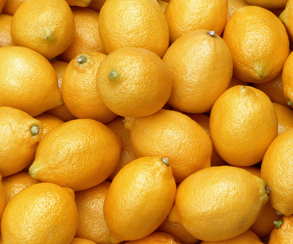 Das Fresh Yellow Lemons Wallpaper 960x800