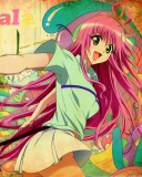 Fondo de pantalla Happy Anime Girl 128x160