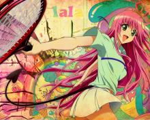 Fondo de pantalla Happy Anime Girl 220x176