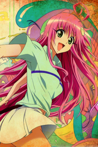 Happy Anime Girl wallpaper 320x480