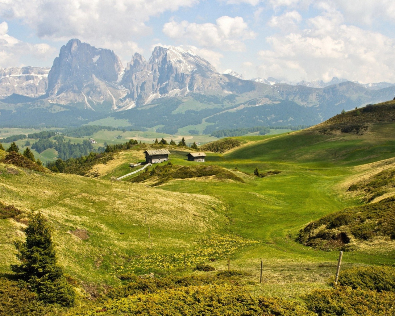 Das The Alps Mountainscape Wallpaper 1280x1024
