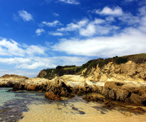 Rocks near Chile coast wallpaper 480x400