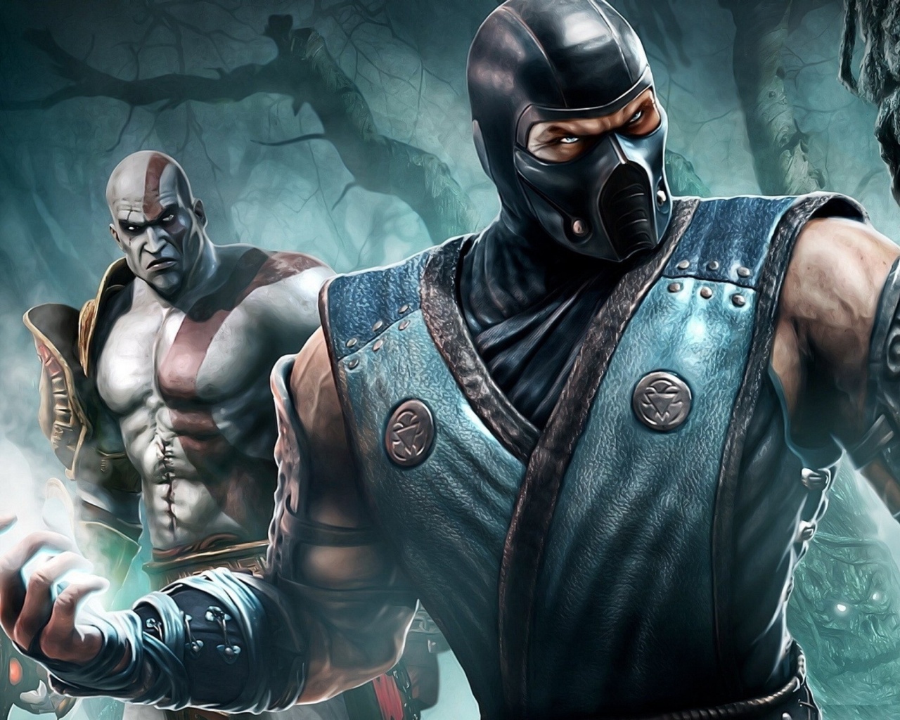 Das Sub Zero Mortal Kombat Wallpaper 1280x1024