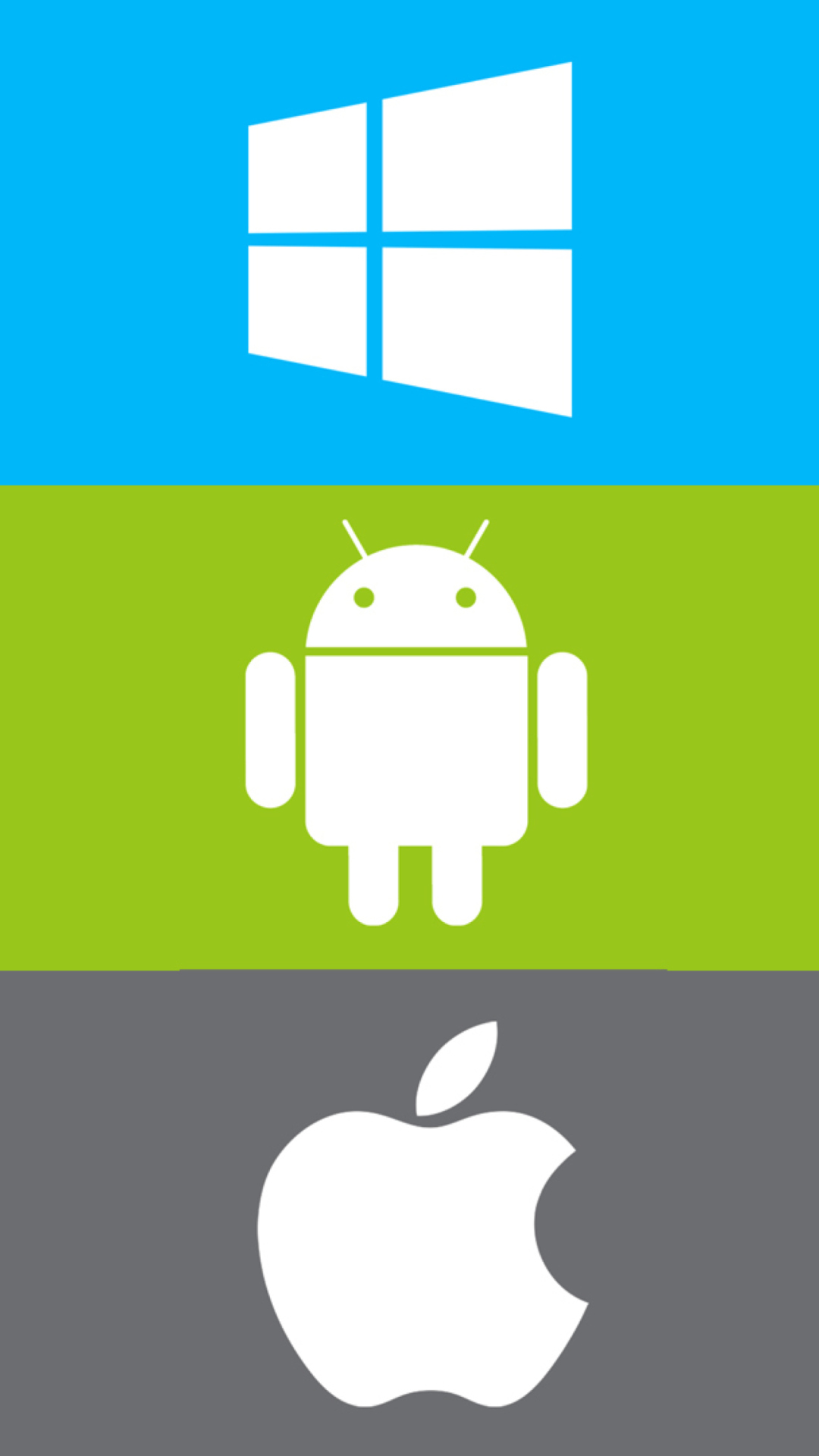 Das Windows, Apple, Android - What's Your Choice? Wallpaper 1080x1920