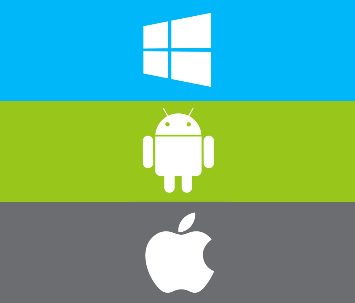 Das Windows, Apple, Android - What's Your Choice? Wallpaper 1200x1024