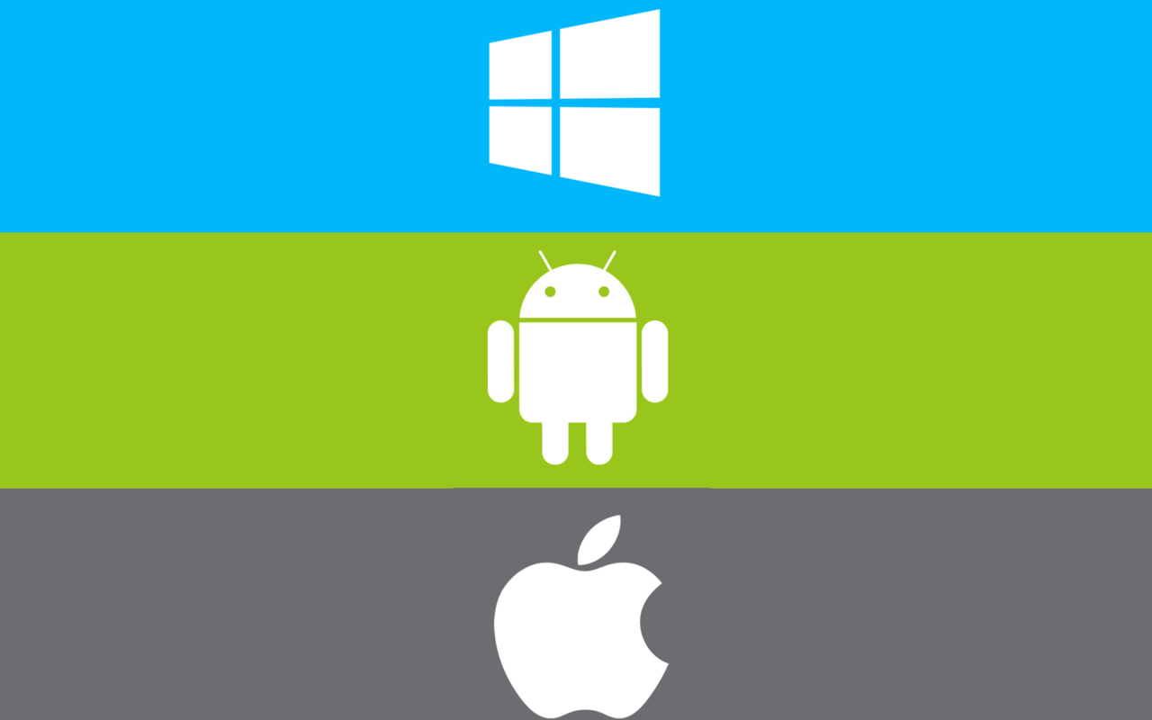 Das Windows, Apple, Android - What's Your Choice? Wallpaper 1280x800