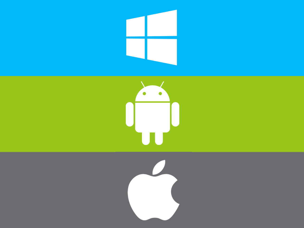 Das Windows, Apple, Android - What's Your Choice? Wallpaper 1280x960