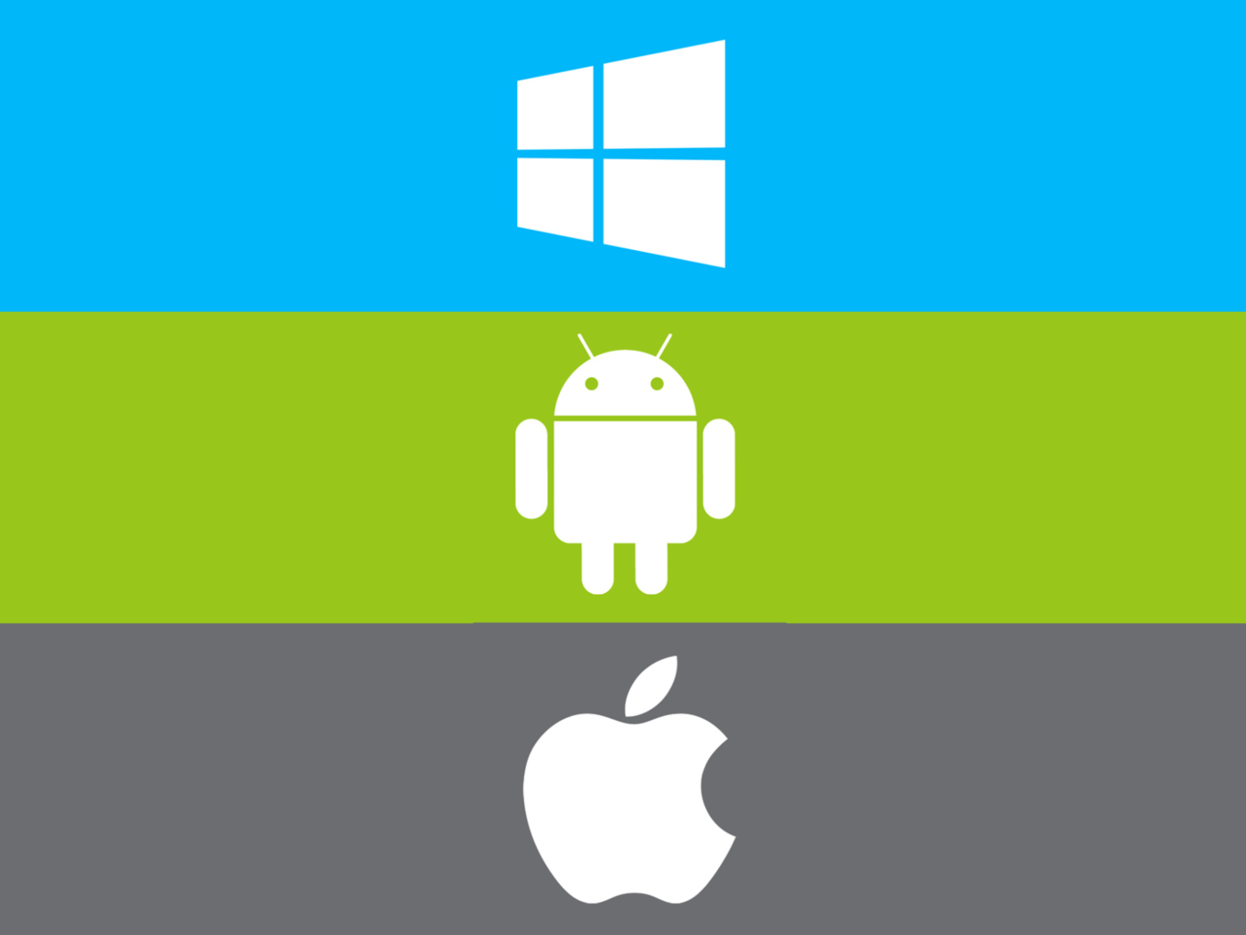 Обои Windows, Apple, Android - What's Your Choice? 1400x1050