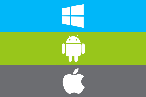 Das Windows, Apple, Android - What's Your Choice? Wallpaper 480x320