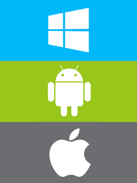 Das Windows, Apple, Android - What's Your Choice? Wallpaper 480x640