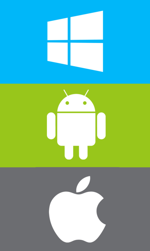 Fondo de pantalla Windows, Apple, Android - What's Your Choice? 480x800