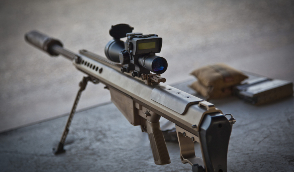 Fondo de pantalla Barrett M82 Sniper rifle 1024x600