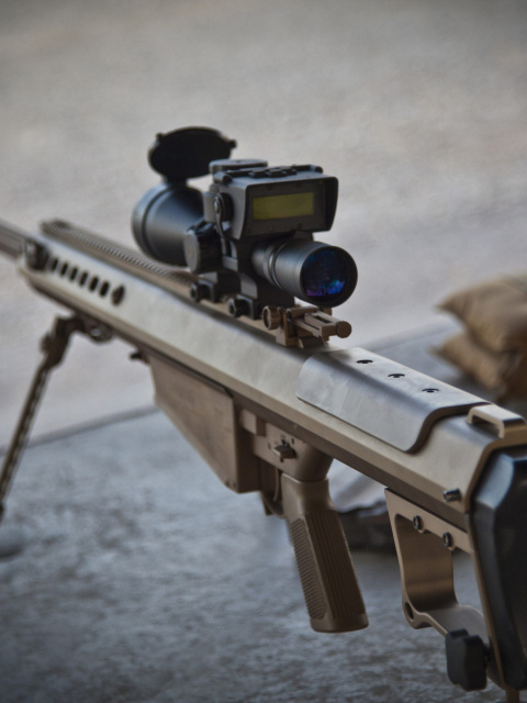 Обои Barrett M82 Sniper rifle 480x640