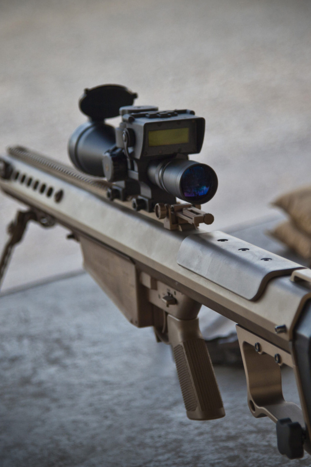 Barrett M82 Sniper rifle wallpaper 640x960