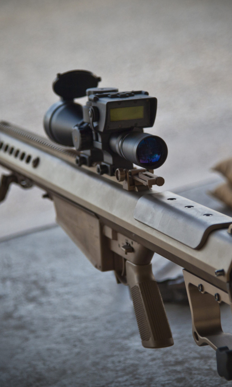 Barrett M82 Sniper rifle wallpaper 768x1280