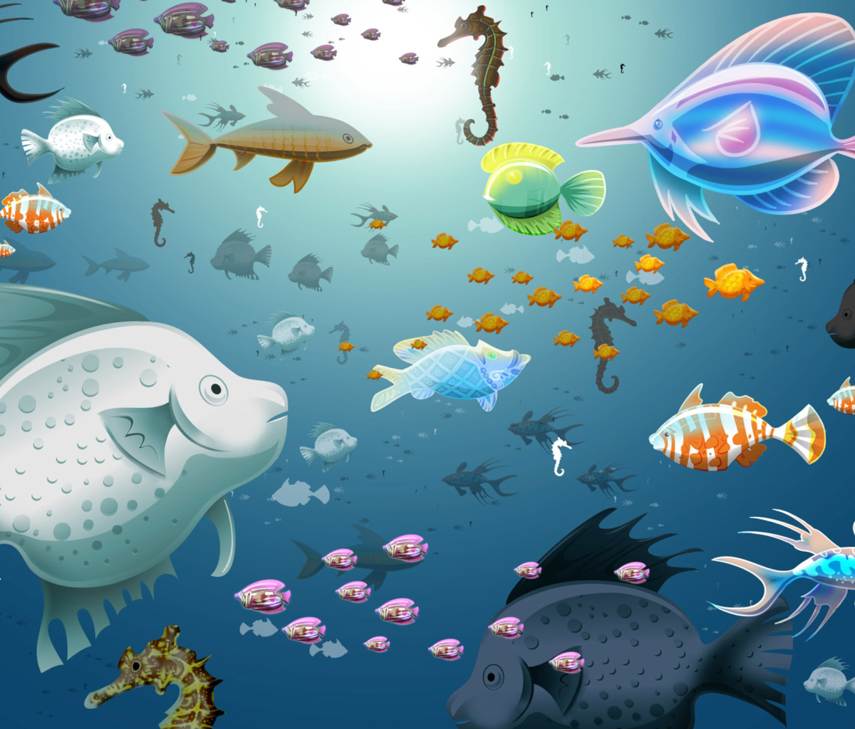 Sfondi Virtual Fish Tank Aquarium 1200x1024
