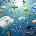 Das Virtual Fish Tank Aquarium Wallpaper 128x128