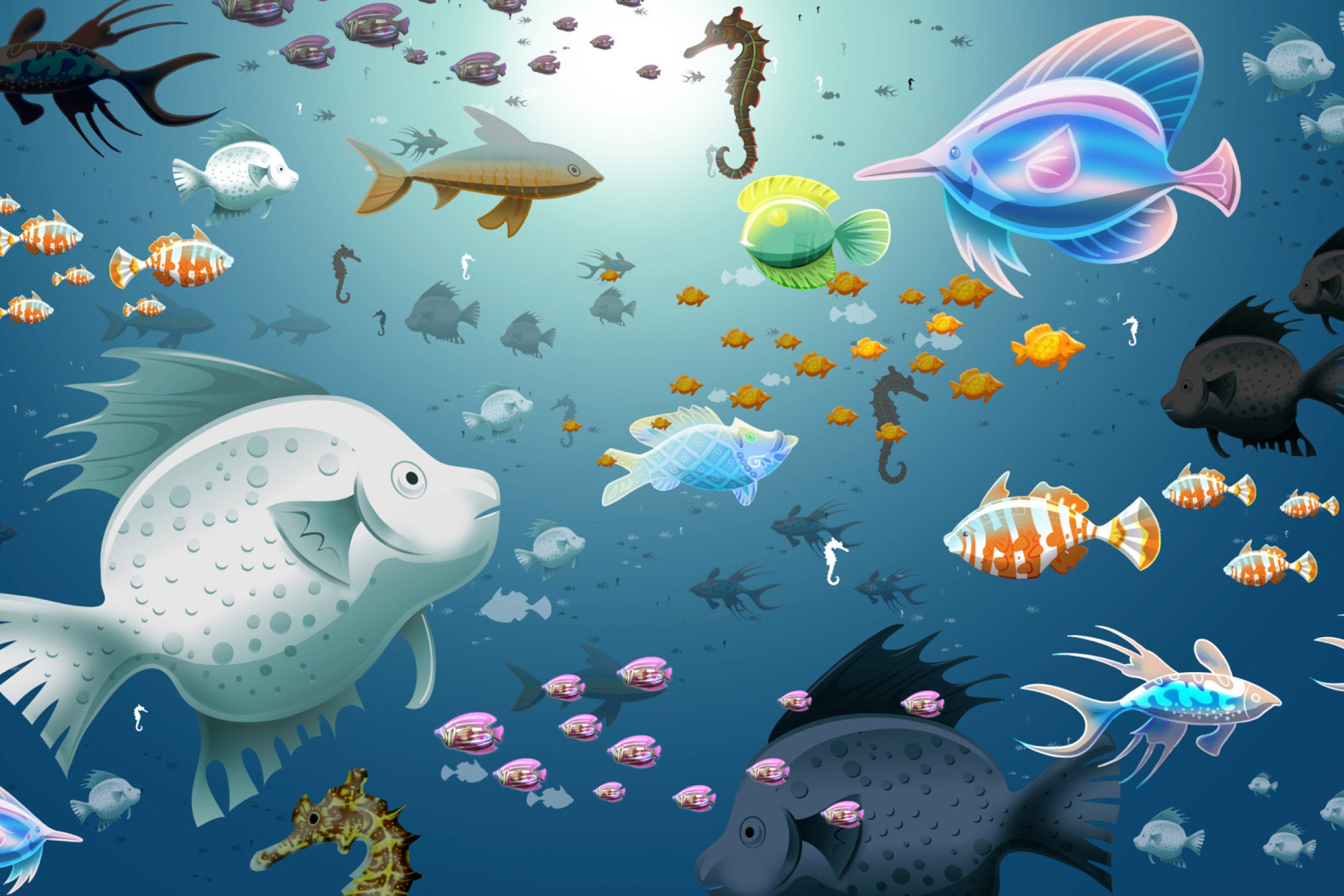 Screenshot №1 pro téma Virtual Fish Tank Aquarium 2880x1920