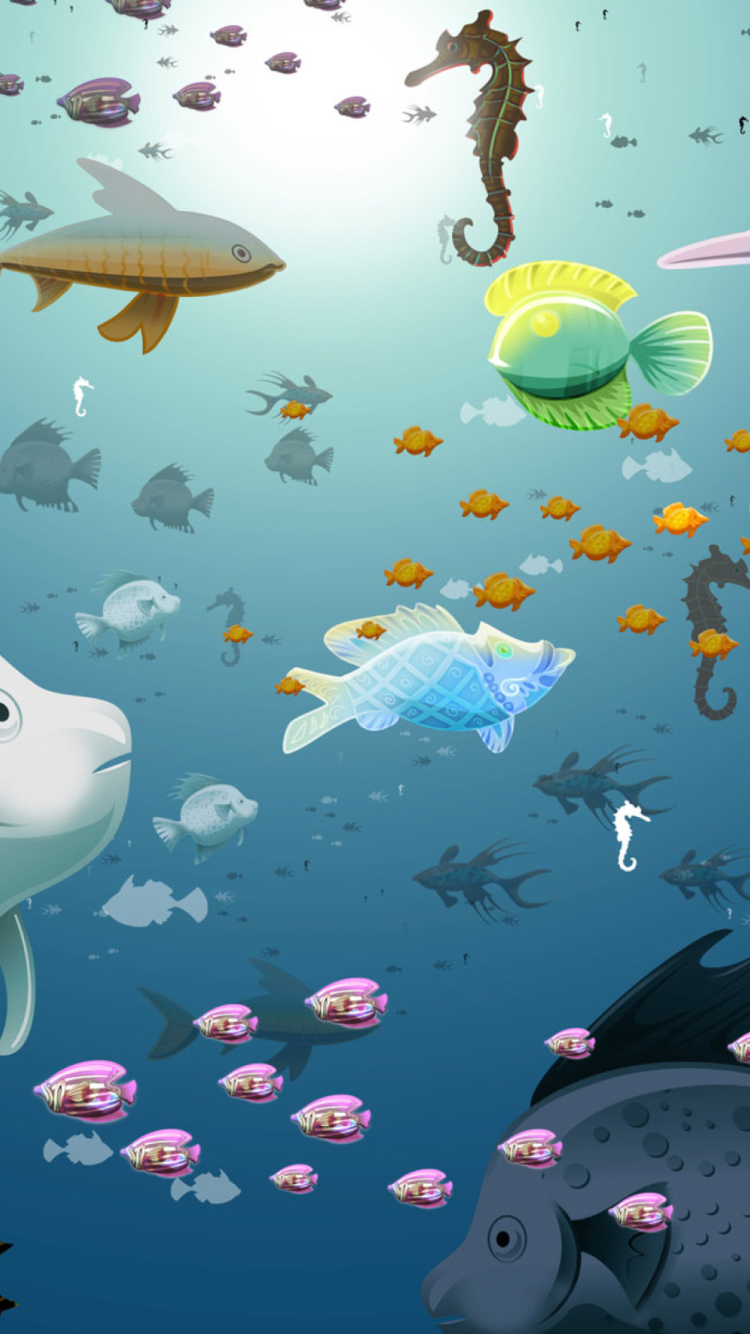 Screenshot №1 pro téma Virtual Fish Tank Aquarium 750x1334