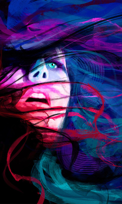 Das Girl Face Creative Abstraction Wallpaper 240x400