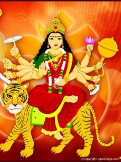 Sfondi Maa Durga - Puja Avratri 240x320