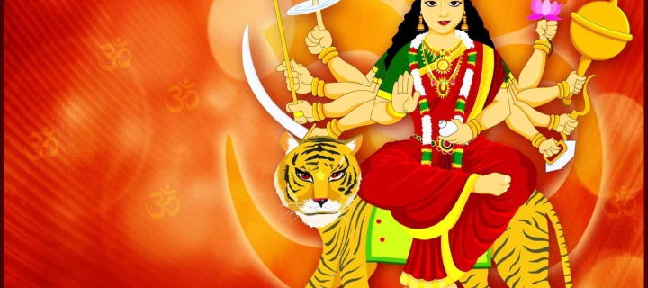 Fondo de pantalla Maa Durga - Puja Avratri 720x320
