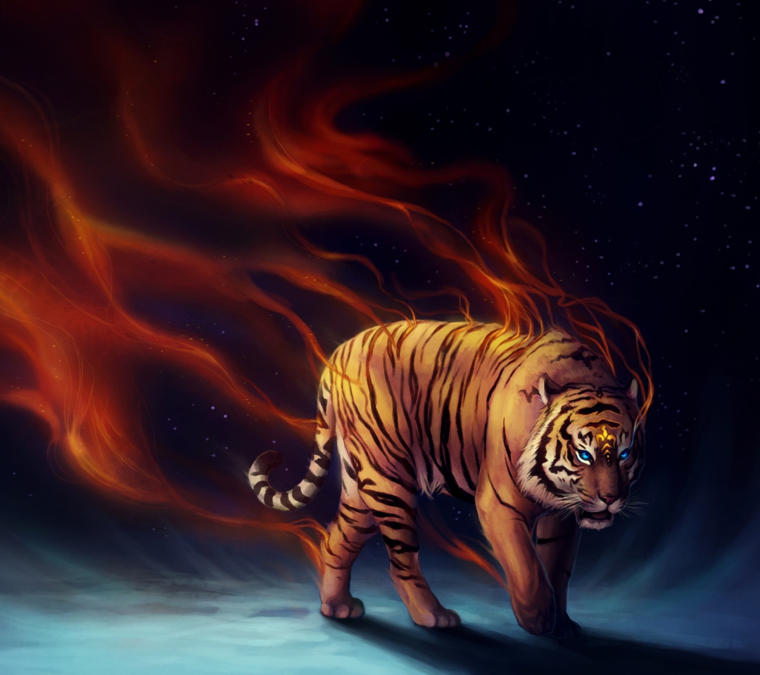 Das Power Tiger Wallpaper 1080x960