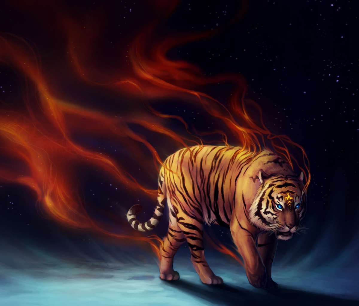 Download The majestic Tiger Galaxy Wallpaper  Wallpaperscom