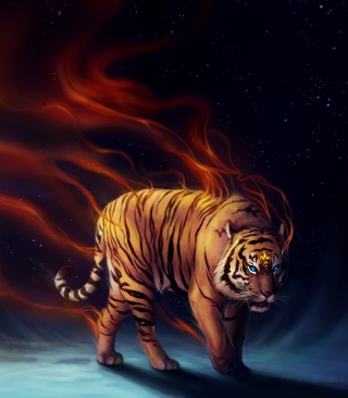Kostenloses Power Tiger Wallpaper für 240x320