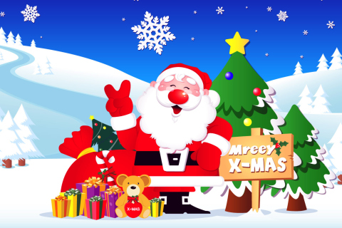 Screenshot №1 pro téma Christmas - X-mas 480x320