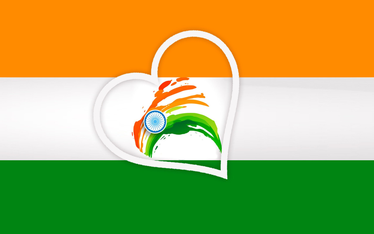 Fondo de pantalla Happy Independence Day of India Flag 1280x800
