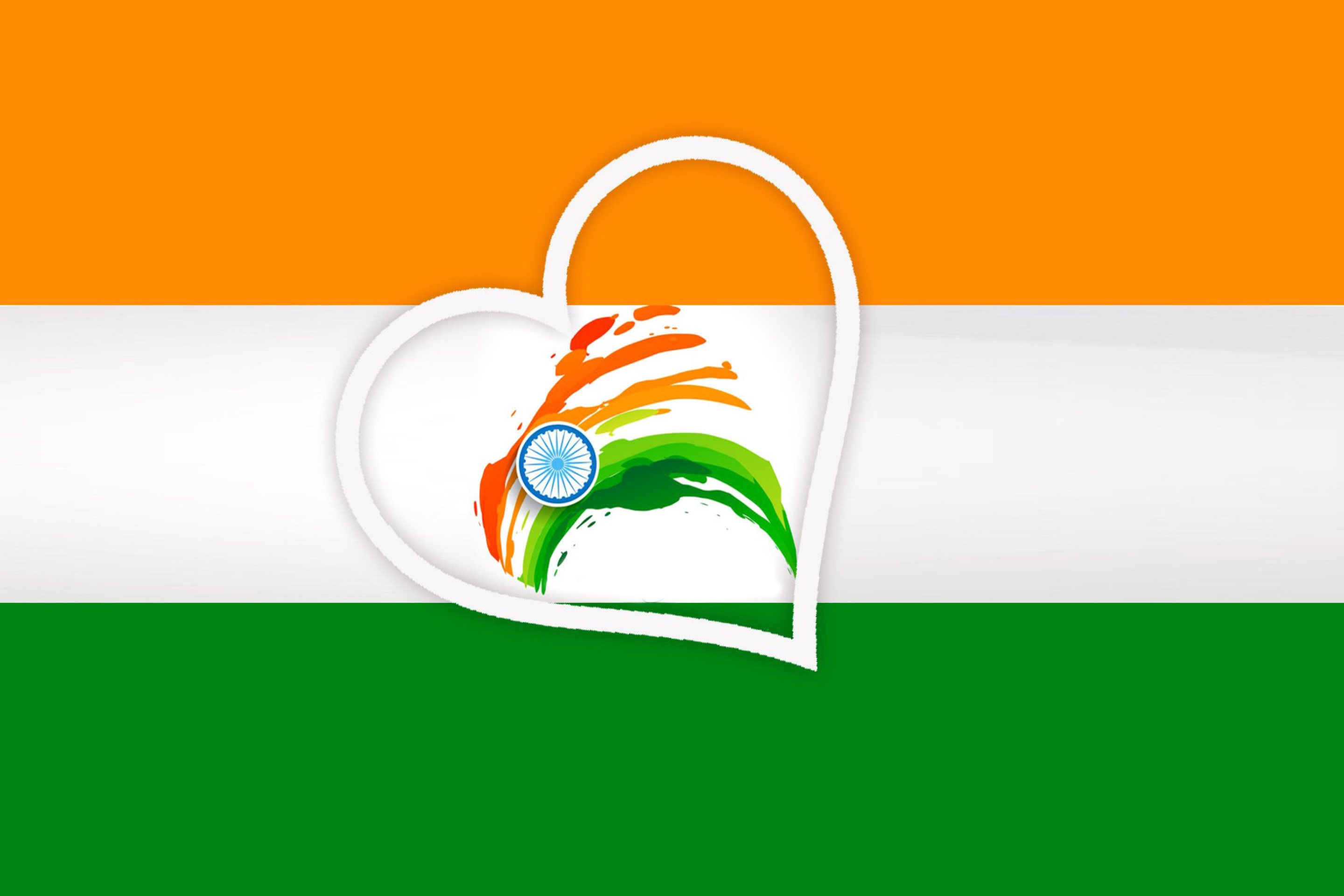 Fondo de pantalla Happy Independence Day of India Flag 2880x1920