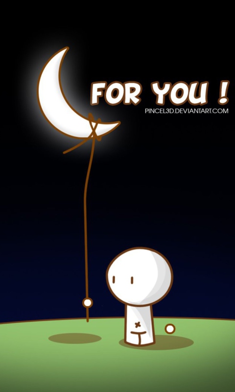 Обои Moon For You 480x800