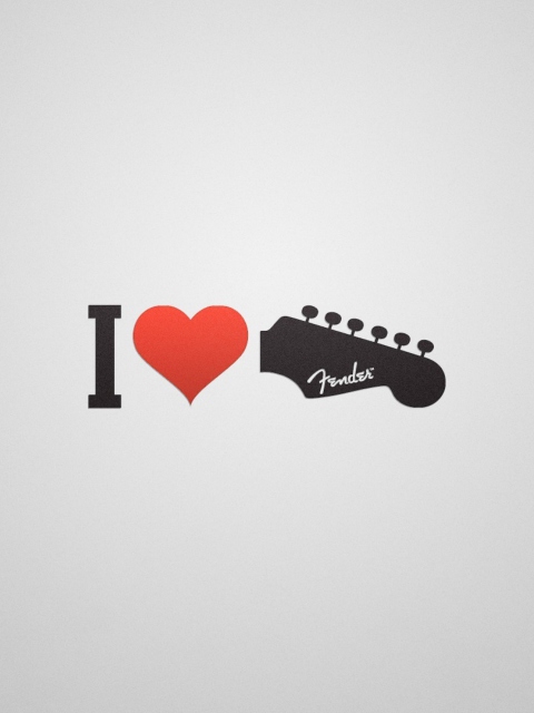 Обои I Love My Guitar 480x640