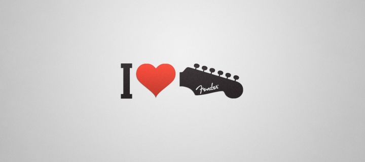 Das I Love My Guitar Wallpaper 720x320