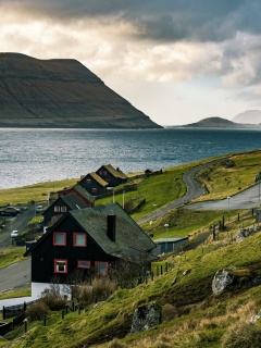 Faroe Islands Tour Saksun wallpaper 240x320