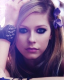 Avril Lavigne Portrait wallpaper 128x160