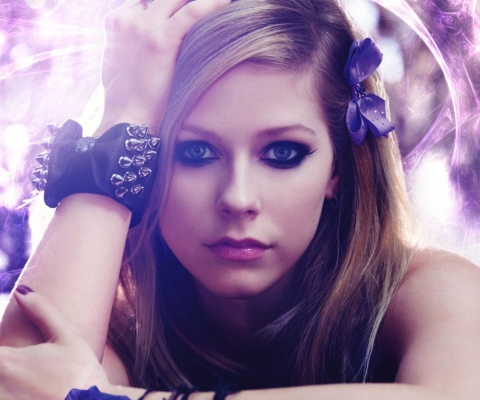 Sfondi Avril Lavigne Portrait 480x400